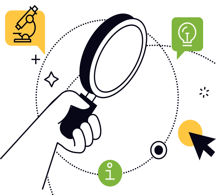 magnifying glass illustration